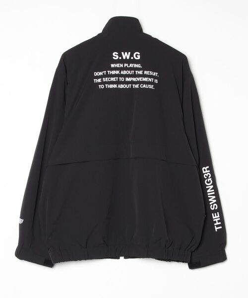 SWINGGGR(スウィンガー)の「THE SWINGGGR/ザ スウィンガー/NYLON TRACK JACKET(その他アウター・メンズ・ベージュ/ブラック・2/3)」の3枚目の写真
