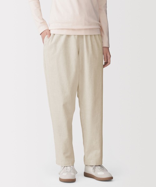 無印良品(ムジルシリョウヒン)の「婦人 ストレッチフランネル イージーテーパードパンツ(その他パンツ・レディース・ブラック/ダークブラウン/グレー系/オートミール・XL/XXL/L/M/S/XS)」の4枚目の写真