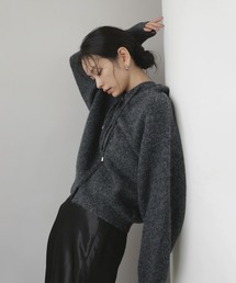  hellam（へラム）の「フーディーニットカーディガン（ニット/セーター）」