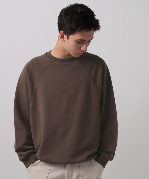 BAYFLOW（ベイフロー）の「[WEB限定]2WAYドロストラグランクルースウェット（スウェット・メンズ・ブラウン/チャコールグレー/ライトグレー/ブラック・SMALL/MEDIUM/LARGE）」の4枚目の写真