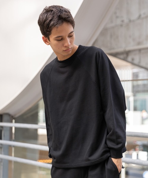 BAYFLOW（ベイフロー）の「[WEB限定]2WAYドロストラグランクルースウェット（スウェット・メンズ・ブラウン/チャコールグレー/ライトグレー/ブラック・SMALL/MEDIUM/LARGE）」の10枚目の写真