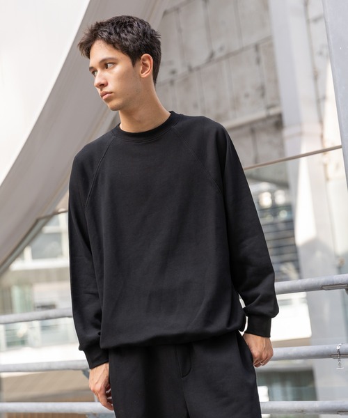 BAYFLOW（ベイフロー）の「[WEB限定]2WAYドロストラグランクルースウェット（スウェット・メンズ・ブラウン/チャコールグレー/ライトグレー/ブラック・SMALL/MEDIUM/LARGE）」の9枚目の写真
