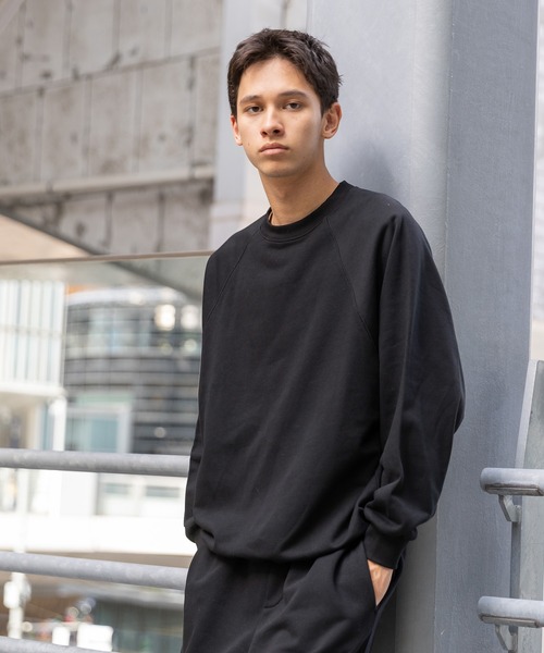 BAYFLOW（ベイフロー）の「[WEB限定]2WAYドロストラグランクルースウェット（スウェット・メンズ・ブラウン/チャコールグレー/ライトグレー/ブラック・SMALL/MEDIUM/LARGE）」の8枚目の写真