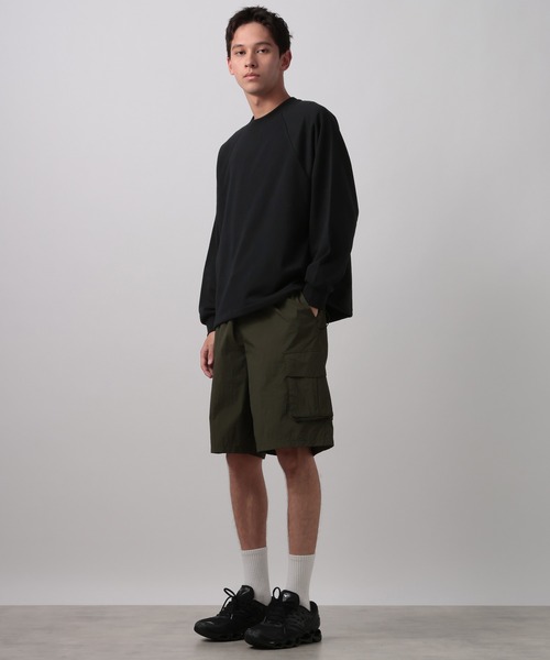 BAYFLOW（ベイフロー）の「[WEB限定]2WAYドロストラグランクルースウェット（スウェット・メンズ・ブラウン/チャコールグレー/ライトグレー/ブラック・SMALL/MEDIUM/LARGE）」の7枚目の写真