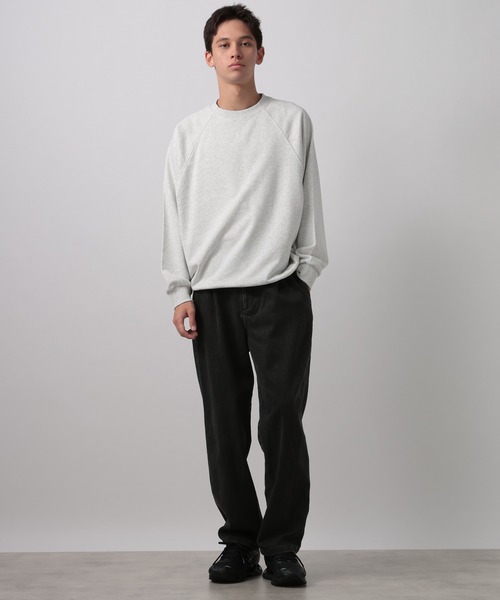 BAYFLOW（ベイフロー）の「[WEB限定]2WAYドロストラグランクルースウェット（スウェット・メンズ・ブラウン/チャコールグレー/ライトグレー/ブラック・SMALL/MEDIUM/LARGE）」の18枚目の写真