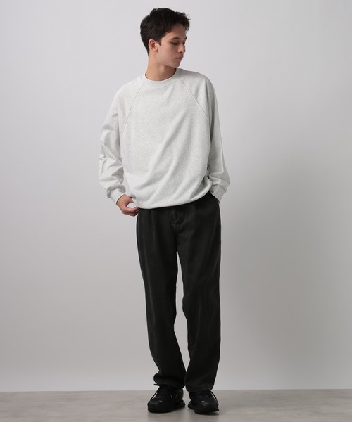 BAYFLOW（ベイフロー）の「[WEB限定]2WAYドロストラグランクルースウェット（スウェット・メンズ・ブラウン/チャコールグレー/ライトグレー/ブラック・SMALL/MEDIUM/LARGE）」の17枚目の写真