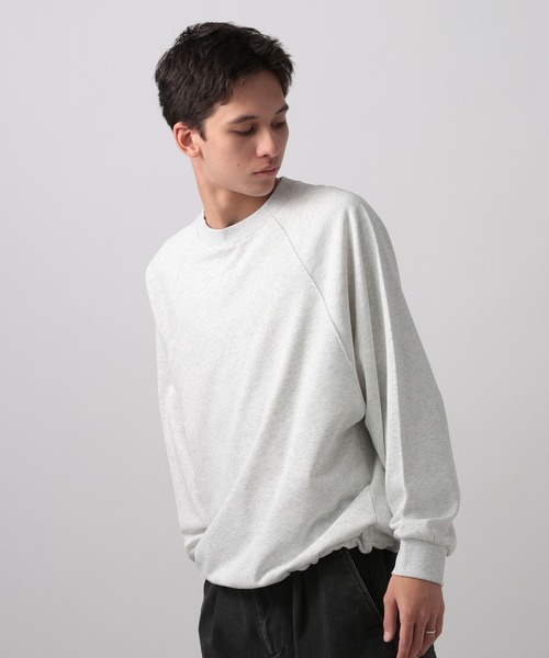 BAYFLOW（ベイフロー）の「[WEB限定]2WAYドロストラグランクルースウェット（スウェット・メンズ・ブラウン/チャコールグレー/ライトグレー/ブラック・SMALL/MEDIUM/LARGE）」の21枚目の写真