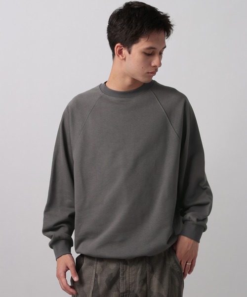 BAYFLOW（ベイフロー）の「[WEB限定]2WAYドロストラグランクルースウェット（スウェット・メンズ・ブラウン/チャコールグレー/ライトグレー/ブラック・SMALL/MEDIUM/LARGE）」の14枚目の写真