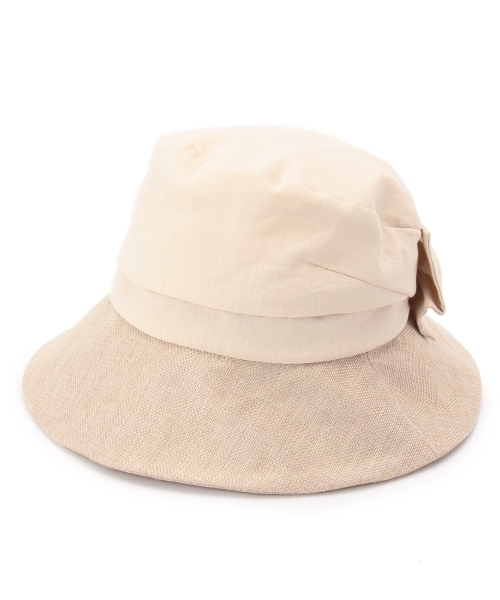 grove（グローブ）の「リネン混リボン付きハット（ハット・レディース・ベージュ/ブラック/レッド/ブルー・00）」の3枚目の写真