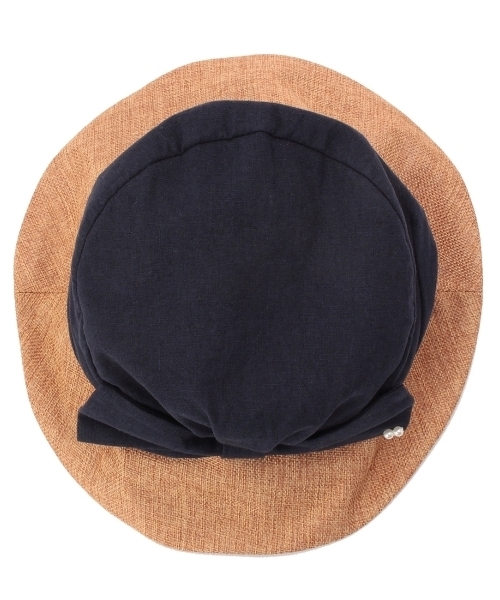grove（グローブ）の「リネン混リボン付きハット（ハット・レディース・ベージュ/ブラック/レッド/ブルー・00）」の6枚目の写真