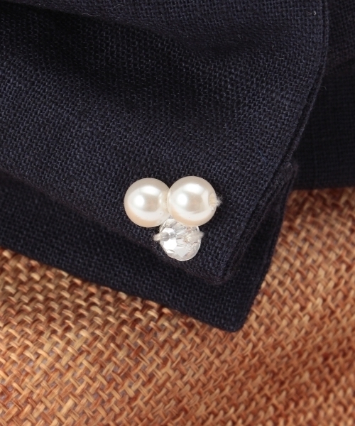 grove（グローブ）の「リネン混リボン付きハット（ハット・レディース・ベージュ/ブラック/レッド/ブルー・00）」の8枚目の写真