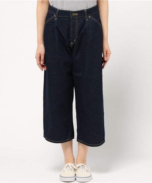 【新品】LEE ワイドデニムパンツ Lee（リー）の「【Lee】ワイドクロップドパンツ（デニムパンツ