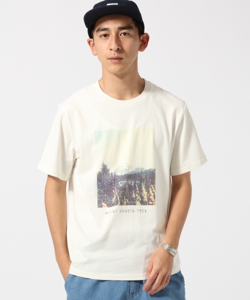 RAGEBLUE（レイジブルー）の「カラーフォトプリントTシャツ/721857（Tシャツ/カットソー・メンズ・オリーブ/グレー系その他/ホワイト/キャメル・MEDIUM/LARGE）」の5枚目の写真