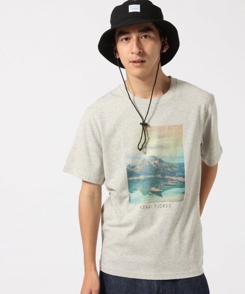 RAGEBLUE（レイジブルー）の「カラーフォトプリントTシャツ/721857（Tシャツ/カットソー・メンズ・オリーブ/グレー系その他/ホワイト/キャメル・MEDIUM/LARGE）」の10枚目の写真