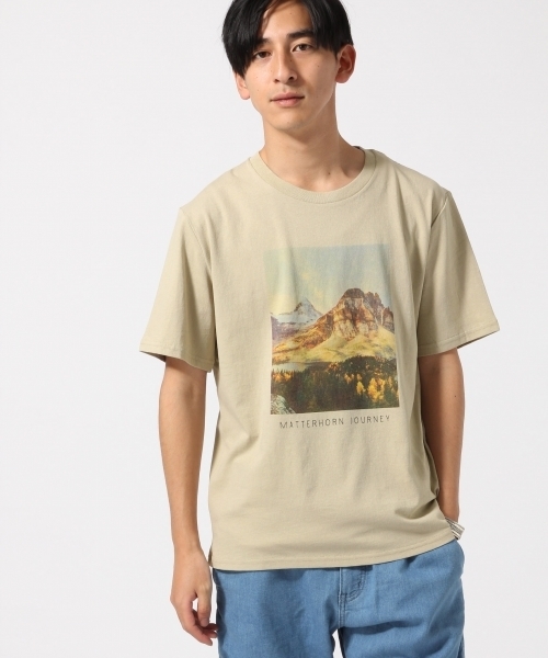 RAGEBLUE（レイジブルー）の「カラーフォトプリントTシャツ/721857（Tシャツ/カットソー・メンズ・オリーブ/グレー系その他/ホワイト/キャメル・MEDIUM/LARGE）」の11枚目の写真