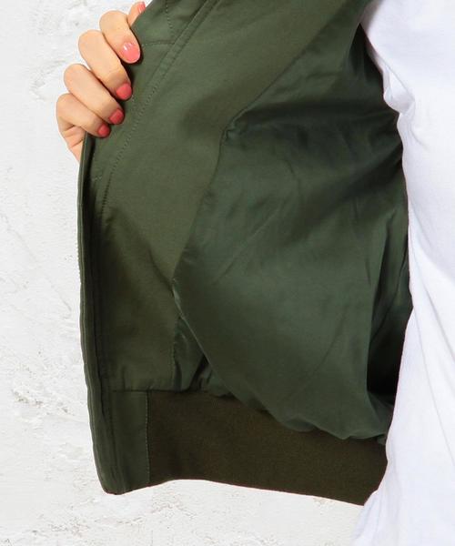 green label relaxing（グリーンレーベルリラクシング）の「○[WEB限定]CB C/P HandWash MA-1ブルゾン◆（MA-1・レディース・ブラック/オリーブ/ネイビー・36/34/44/42/38/40）」の9枚目の写真