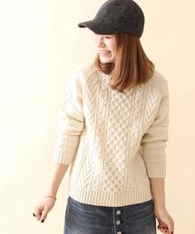 coen | ケーブルクルーネックニット(ニット/セーター)