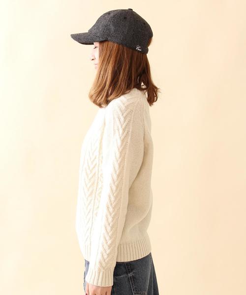 coen（コーエン）の「ケーブルクルーネックニット（ニット/セーター・レディース・オフホワイト/ライトグレー・LARGE/MEDIUM）」の5枚目の写真