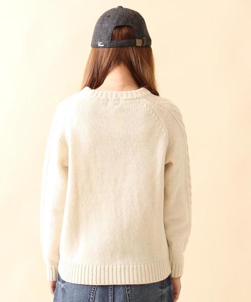 coen（コーエン）の「ケーブルクルーネックニット（ニット/セーター・レディース・オフホワイト/ライトグレー・LARGE/MEDIUM）」の14枚目の写真