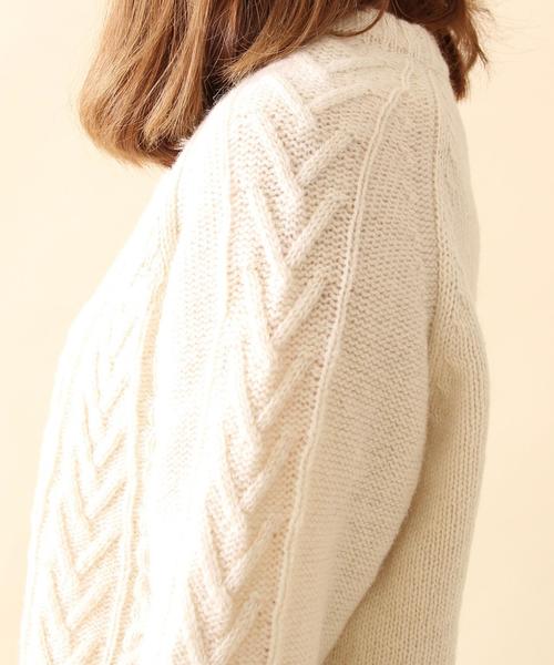 coen（コーエン）の「ケーブルクルーネックニット（ニット/セーター・レディース・オフホワイト/ライトグレー・LARGE/MEDIUM）」の17枚目の写真