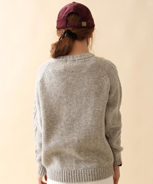 coen（コーエン）の「ケーブルクルーネックニット（ニット/セーター・レディース・オフホワイト/ライトグレー・LARGE/MEDIUM）」の12枚目の写真