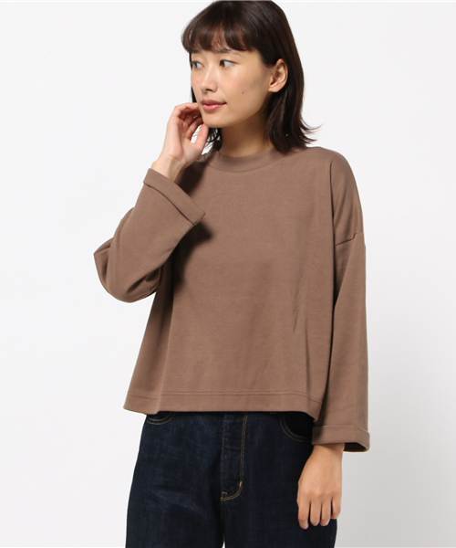 SEVENDAYS=SUNDAY（セブンデイズサンデイ）の「・ダンボール 長袖ハイネックプルオーバー（Tシャツ/カットソー・レディース・オフホワイト/チャコールグレー/ブラウン/ライトグレー・FREE）」の4枚目の写真