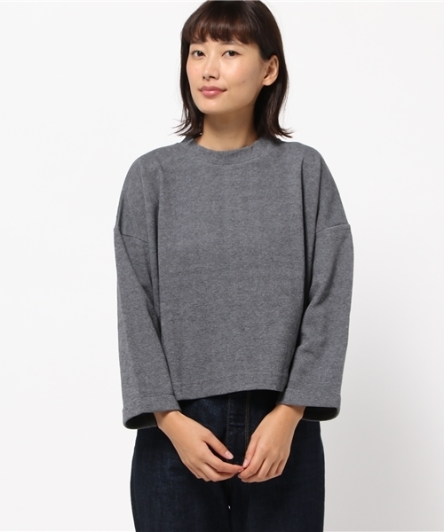 SEVENDAYS=SUNDAY（セブンデイズサンデイ）の「・ダンボール 長袖ハイネックプルオーバー（Tシャツ/カットソー・レディース・オフホワイト/チャコールグレー/ブラウン/ライトグレー・FREE）」の2枚目の写真