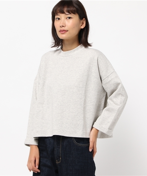 SEVENDAYS=SUNDAY（セブンデイズサンデイ）の「・ダンボール 長袖ハイネックプルオーバー（Tシャツ/カットソー・レディース・オフホワイト/チャコールグレー/ブラウン/ライトグレー・FREE）」の3枚目の写真