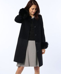 NOLLEY'S（ノーリーズ）の「アンゴラビーバー袖ファーロングコート