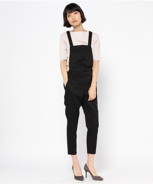 TONAL（トーナル）の「【Dickiesコラボ】オールインワン（サロペット/オーバーオール・レディース・ブラック/オフホワイト・38/36）」の3枚目の写真