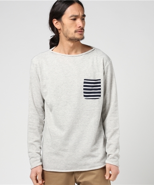 go slow caravan（ゴースローキャラバン）の「ガーゼウラケカットオフクルー（スウェット・メンズ・ネイビー/ホワイト/オリーブ/杢グレー・MEDIUM/LARGE）」の3枚目の写真