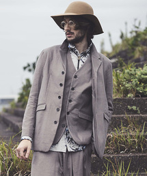 NO ID. | mj4467-ﾘﾈﾝｽﾄﾚｯﾁｽﾀﾝﾄﾞﾗﾍﾟﾙJKT ｼﾞｬｹｯﾄ(テーラードジャケット)