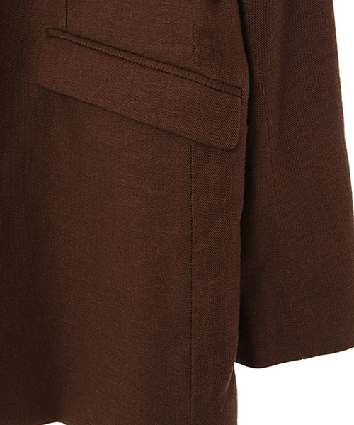 NO ID.（ノーアイディ）の「mj4467-ﾘﾈﾝｽﾄﾚｯﾁｽﾀﾝﾄﾞﾗﾍﾟﾙJKT ｼﾞｬｹｯﾄ（テーラードジャケット・メンズ・ブラウン/ブラック/グレー・1/3/2）」の20枚目の写真