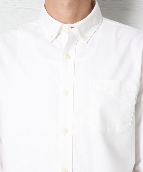 GLOBAL WORK（グローバルワーク）の「【ストレッチで着やすい】オックスフォードシャツ長袖/734075（シャツ/ブラウス・メンズ・ネイビー/グリーン/ホワイト/ライトピンク/ライトブルー・SMALL/LARGE/MEDIUM/X-LARGE）」の14枚目の写真