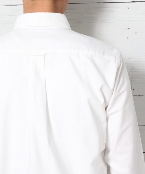 GLOBAL WORK（グローバルワーク）の「【ストレッチで着やすい】オックスフォードシャツ長袖/734075（シャツ/ブラウス・メンズ・ネイビー/グリーン/ホワイト/ライトピンク/ライトブルー・SMALL/LARGE/MEDIUM/X-LARGE）」の19枚目の写真