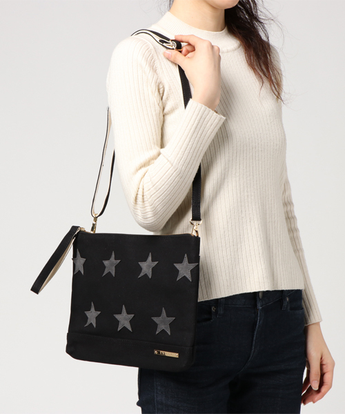 LBC(エルビーシー)の「COLDE フェイクスエードスターショルダーバッグ (ショルダーバッグ・レディース・グレー/ブラック・ONE SIZE)」の7枚目の写真