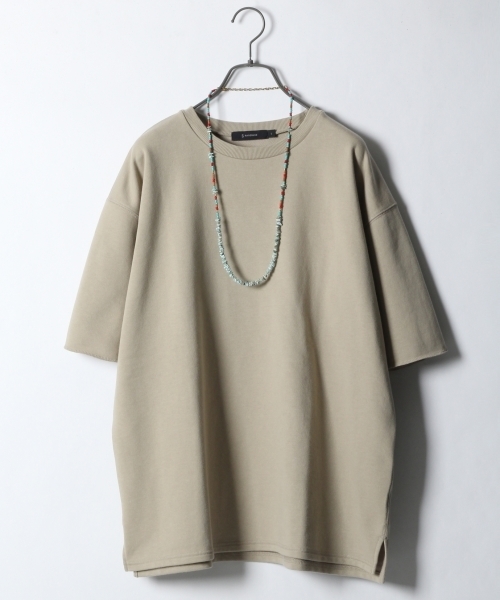 RAGEBLUE(レイジブルー)の「【吸水速乾】裏毛ドロップスウェットクルー半袖/751521(Tシャツ/カットソー・メンズ・ライトブルー/ベージュ/グレー/ホワイト/レッド/グリーン/イエロー/パープル/ピンク・SMALL/LARGE/MEDIUM)」の4枚目の写真