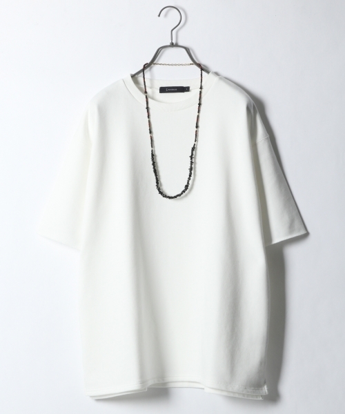 RAGEBLUE(レイジブルー)の「【吸水速乾】裏毛ドロップスウェットクルー半袖/751521(Tシャツ/カットソー・メンズ・ライトブルー/ベージュ/グレー/ホワイト/レッド/グリーン/イエロー/パープル/ピンク・SMALL/LARGE/MEDIUM)」の2枚目の写真