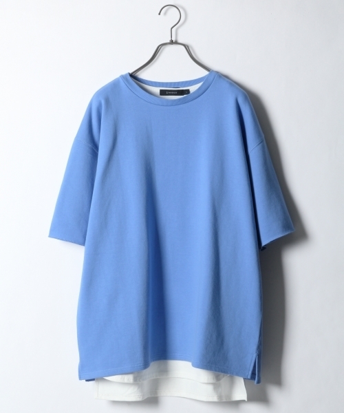 RAGEBLUE(レイジブルー)の「【吸水速乾】裏毛ドロップスウェットクルー半袖/751521(Tシャツ/カットソー・メンズ・ライトブルー/ベージュ/グレー/ホワイト/レッド/グリーン/イエロー/パープル/ピンク・SMALL/LARGE/MEDIUM)」の6枚目の写真