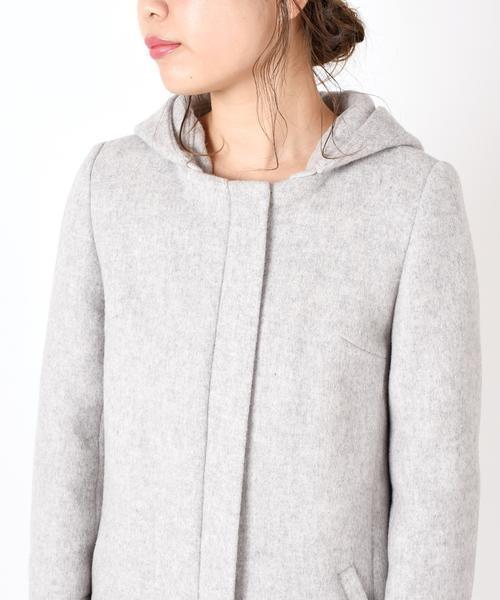 Khaju(カージュ)の「Khaju:2WAYフードコート 17FW◇(その他アウター・レディース・ライトグレー/オフホワイト/ライトブルー/ネイビー・36/38)」の7枚目の写真