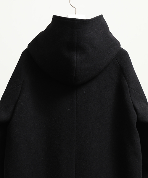wjk black（ﾀﾞﾌﾞﾙｼﾞｪｲｹｲﾌﾞﾗｯｸ）の「【wjk black】≪STUDIOUS限定≫ダブルクロスメルトンフードコート（ステンカラーコート・メンズ・キャメル/ブラック・1/2/3）」の20枚目の写真