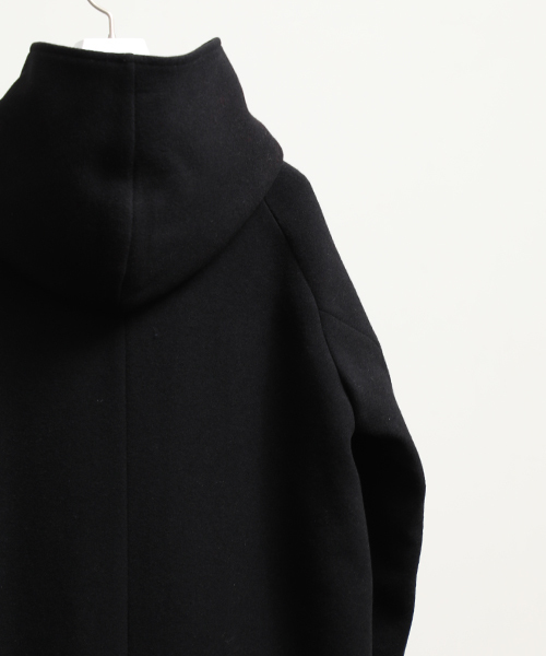 wjk black（ﾀﾞﾌﾞﾙｼﾞｪｲｹｲﾌﾞﾗｯｸ）の「【wjk black】≪STUDIOUS限定≫ダブルクロスメルトンフードコート（ステンカラーコート・メンズ・キャメル/ブラック・1/2/3）」の3枚目の写真