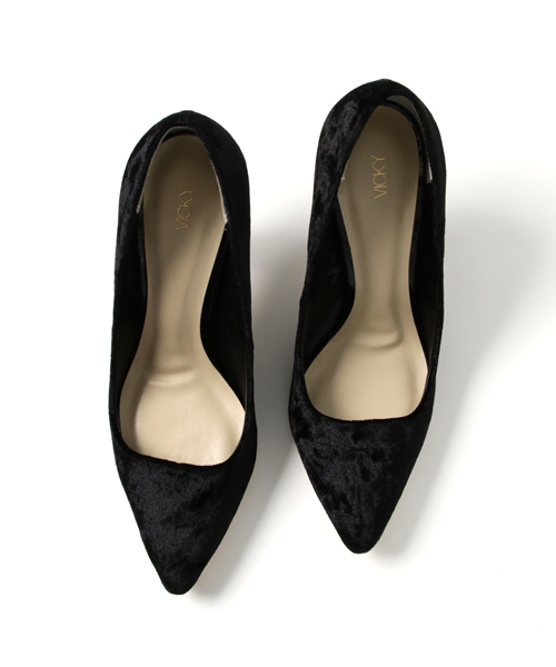 VICKY（ビッキー）の「ベロアパンプス（パンプス・レディース・ブラック/ピンク・S/L/M）」の4枚目の写真