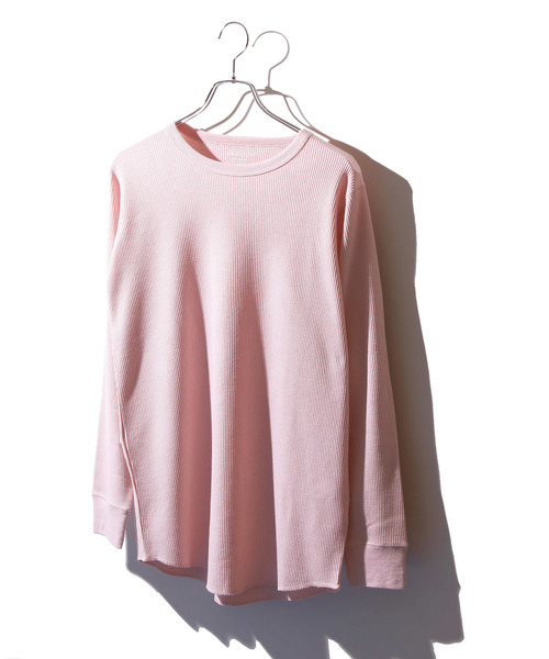 WEGO(ウィゴー)の「WEGO/カラーロングワッフルカットソー(Tシャツ/カットソー・メンズ・ホワイト/ブラック/ワイン/ホワイト系その他5/杢グレー/カーキ/ライトピンク・LARGE/MEDIUM/SMALL)」の6枚目の写真