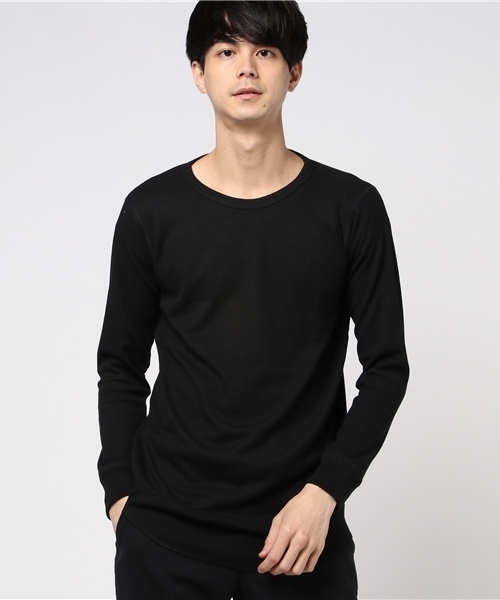 WEGO(ウィゴー)の「WEGO/カラーロングワッフルカットソー(Tシャツ/カットソー・メンズ・ホワイト/ブラック/ワイン/ホワイト系その他5/杢グレー/カーキ/ライトピンク・LARGE/MEDIUM/SMALL)」の18枚目の写真