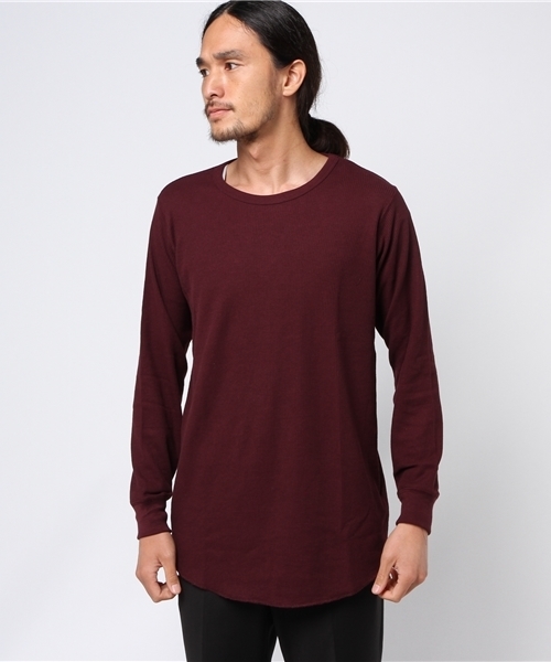 WEGO(ウィゴー)の「WEGO/カラーロングワッフルカットソー(Tシャツ/カットソー・メンズ・ホワイト/ブラック/ワイン/ホワイト系その他5/杢グレー/カーキ/ライトピンク・LARGE/MEDIUM/SMALL)」の15枚目の写真