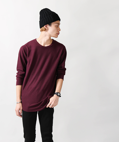 WEGO(ウィゴー)の「WEGO/カラーロングワッフルカットソー(Tシャツ/カットソー・メンズ・ホワイト/ブラック/ワイン/ホワイト系その他5/杢グレー/カーキ/ライトピンク・LARGE/MEDIUM/SMALL)」の21枚目の写真