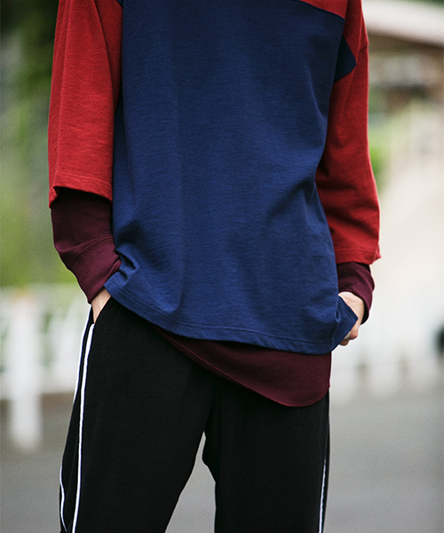 WEGO(ウィゴー)の「WEGO/カラーロングワッフルカットソー(Tシャツ/カットソー・メンズ・ホワイト/ブラック/ワイン/ホワイト系その他5/杢グレー/カーキ/ライトピンク・LARGE/MEDIUM/SMALL)」の13枚目の写真