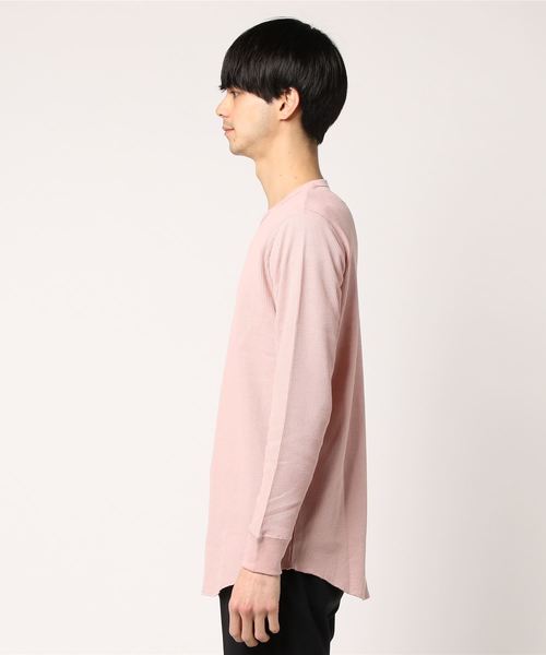 WEGO(ウィゴー)の「WEGO/カラーロングワッフルカットソー(Tシャツ/カットソー・メンズ・ホワイト/ブラック/ワイン/ホワイト系その他5/杢グレー/カーキ/ライトピンク・LARGE/MEDIUM/SMALL)」の8枚目の写真