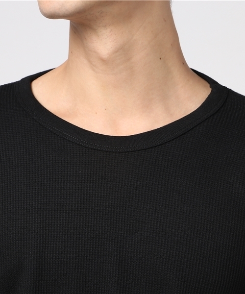 WEGO(ウィゴー)の「WEGO/カラーロングワッフルカットソー(Tシャツ/カットソー・メンズ・ホワイト/ブラック/ワイン/ホワイト系その他5/杢グレー/カーキ/ライトピンク・LARGE/MEDIUM/SMALL)」の10枚目の写真